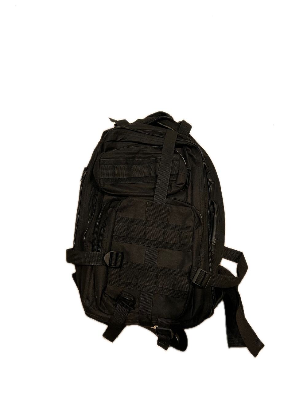 No Label Small Tactical Backpack Black 18L